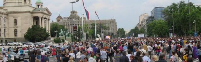 ZAVRŠEN PROTEST DELA OPOZICIJE: Šetnja organizovana od Skupštine do Nemanjine ulice