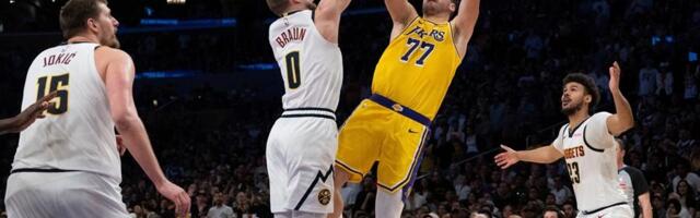 Drama u Los Anđelesu: Dončić u poslednjem sekundu produžetka srušio Denver, šest trojki Vukčevića (VIDEO)