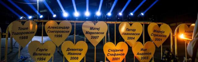 Bela srca sa imenima žrtava: Godišnjica tragedije u Severnoj Makedoniji