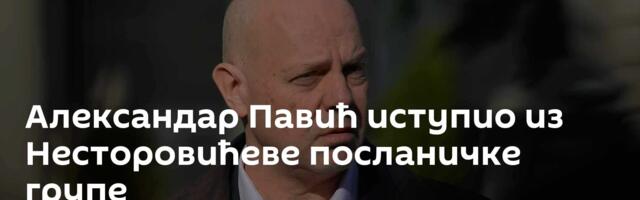 Александар Павић иступио из Несторовићеве посланичке групе