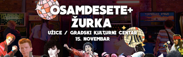 U subotu u GKC-u žurka inspirisana hitovima osamdesetih