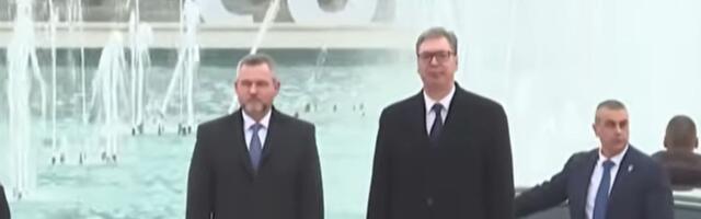 Vučić dočekao predsednika Slovačke ispred Palate Srbija uz najviše državne počasti