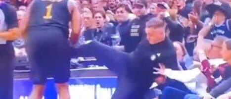 HARDEN SRUŠIO RAJAKOVIĆA - BUKVALNO! Srbin završio u prvom redu tribina! Pogledajte kako je reagovao posle bolnog pada! (VIDEO)