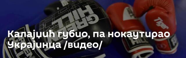Калајџић губио, па нокаутирао Украјинца /видео/