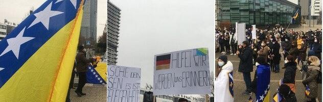 Protesti protiv podjele BiH ispred UN-a u Bonnu: Pomozite, ovo je prilika da operete savjest