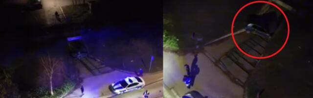 PRVI SNIMAK UDESA U NIŠU! Automobilom udario u podvožnjak, izvlačili ga vatrogasci! (VIDEO)