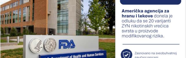 FDA svrstala ZYN nikotinske vrećice u kategoriju proizvoda sa modifikovanim rizikom