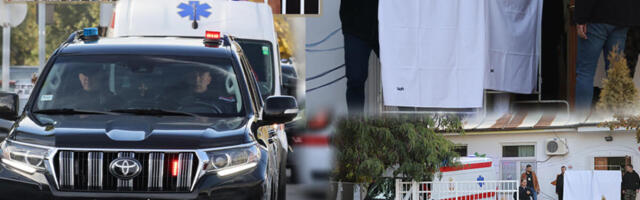 DEČAK UBICA IZVEDEN IZ BOLNICE! Na glavi imao kačket, policajci ga krili kišobranom: OČI U OČI SA RODITELJIMA!