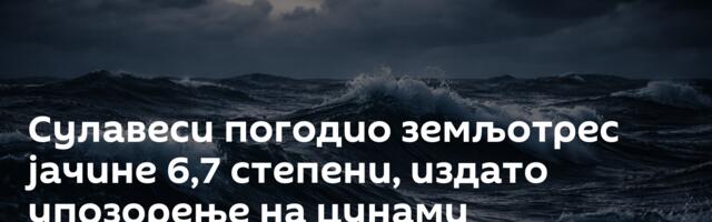 Сулавеси погодио земљотрес јачине 6,7 степени, издато упозорење на цунами
