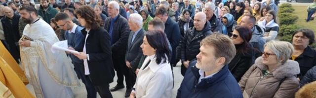 Osveštana zvona hrama Pokrova Presvete Bogorodice u Krčagovu