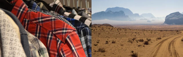 Gomila nove odeće bačena u pustinji u Čileu