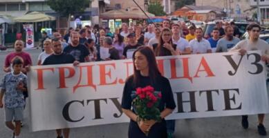 Sa studentskog protesa u Grdelici poruke mira i zahtev za izbore