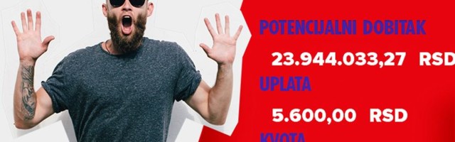 LUDI TIKET (-), četvrtak, 23.944.033 dinara: Pazarcu u Primeri uz GG zafalio 3+ tip