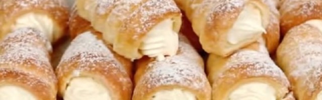 DANAS - ŠAM ROLNE: Korneti od lisnatog testa i kremast fil