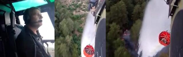 Dramatične scene iz vazduha: Pogledajte kako "Super puma" MUP-a sa neba gasi buktinju u Deliblatskoj peščari (VIDEO)