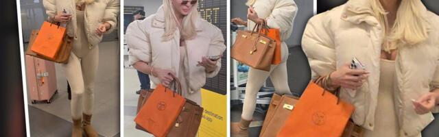 KARLEUŠA NA AERODROMU PROŠETALA "BIRKINKU" OD 20.000 €! Diva napravila kolaps svojom pojavom u uskom kombinezonu, evo ko joj je pravio društvo (KURIR PAPARACO)