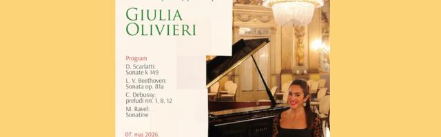 Koncert italijanske pijanistkinje Đulije Olivijeri u organizaciji Udruženja Dante