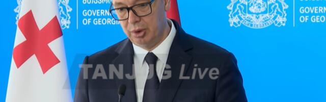 ZAJEDNIČKO OBRAĆANJE IZ GRUZIJE - Predsednik Vučić: Uvek smo razumeli politiku jedni drugih!