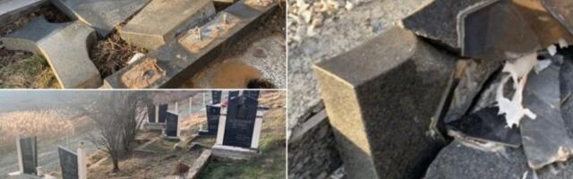 Albanski huligani ne daju mira ni mrtvim Srbima i njihovim humkama! OSKRNAVLJENI SRPSKI NADGROBNI SPOMENICI KOD GRAČANICE!