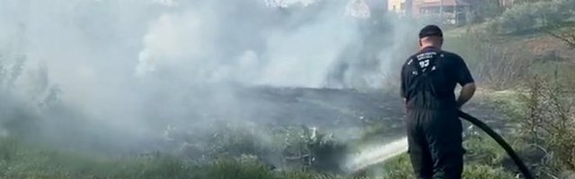 POŽAR U MLADENOVCU ZA VREME POLICIJSKOG ČASA! Vatrogasci odmah reagovali! (Video)