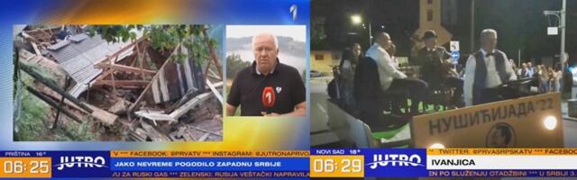 Прва ТВ: Прштали громови и цепале муње, рушила се брда