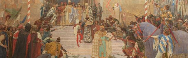 Ko je ko na slici "Krunisanje cara Dušana" Paje Jovanovića?