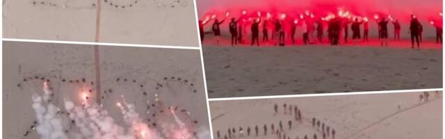 VELIČANSTVEN PRIZOR NA NOVOSADSKOM ŠTRANDU: Kreativnim performansom, mladi Novosađani  poslali poruku zajedništva i patriotizma! (VIDEO)