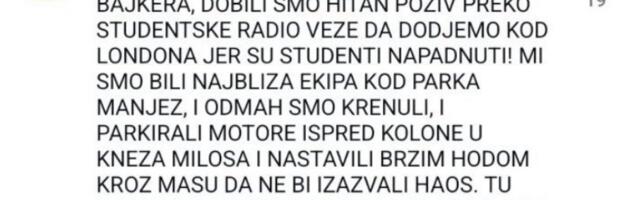 SVEDOČENjE STUDENTA BLOKADERA: Objasnio šta se dešavalo na protestu - ni reči o zvučnom topu