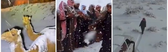 Pustinja se beli: Posle 50 godina pao sneg u Arabiji