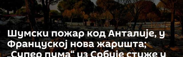 Шумски пожар код Анталије, у Француској нова жаришта; „Супер пума“ из Србије стиже у Шпанију /видео/