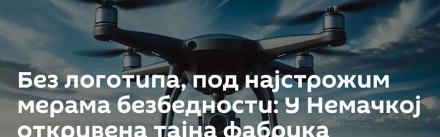 Без логотипа, под најстрожим мерама безбедности: У Немачкој откривена тајна фабрика дронова