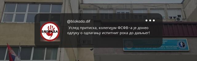 Blokiran ulaz u zgradu niškog Fakulteta sporta, ispitni rok odložen do daljnjeg