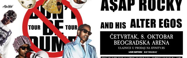 POČELA PRODAJA ULAZNICA ZA KONCERT A$AP ROCKY-JA:  SVETSKA MODNA I MUZIČKA IKONA NASTUPA 8. OKTOBRA U BEOGRADSKOJ ARENI!