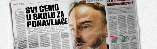 INTERVJU ZORAN PETROVIĆ: Svi ćemo u školu za ponavljače