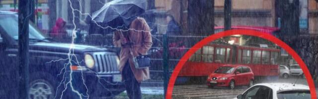 NEVREME SE OBRUŠAVA NA SRBIJU! RHMZ izdao hitno upozorenje: Stižu jaki pljuskovi, olujni vetar i grad! U BEOGRADU VEĆ GRMI I PLJUŠTI!