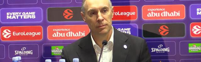 Mirko Ocokoljić se obraća javnosti posle sramnog poraza Partizana od Žalgirisa /VIDEO/