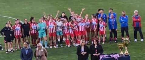 FUDBALERKE POPUT FUDBALERA: Crvena zvezda osvojila treću uzastopnu duplu krunu