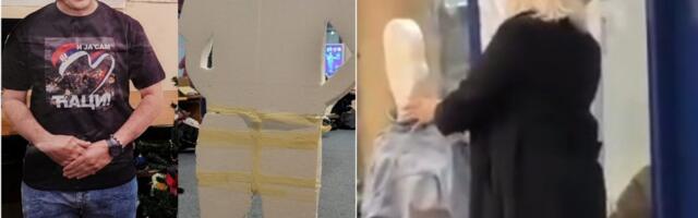 „Vrati konju glavu, Darija“: Kisić skida deo makete sa likom Miloša Palovića na Medicinskom fakultetu (VIDEO)