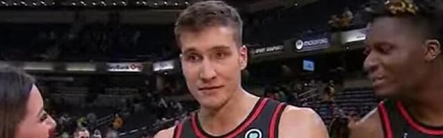 Zbog Bogdana voditeljka na NBA parketu progovorila srpski, on joj odgovorio: "Hvala, sestro" /VIDEO/