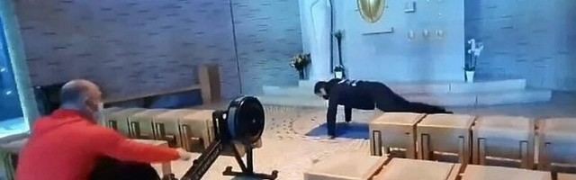 Hrvatske teretane ne rade, pa su vlasnici trening odradili u crkvi