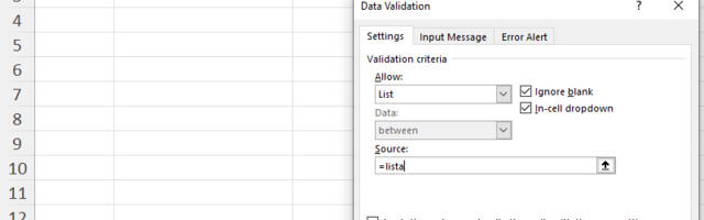 Dinamičke liste za izbor u Excel tabelama