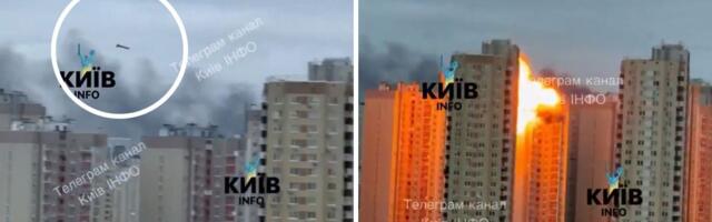 Dramatični snimci iz Kijeva: Ovo je trenutak kad projektil udara u stambenu zgradu!