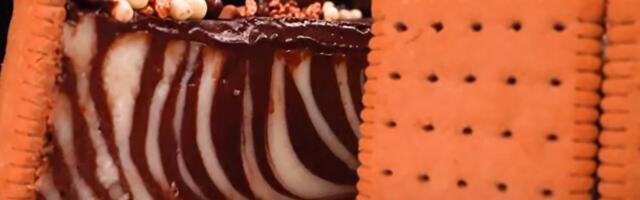 Kremasti mramorni čokoladni kolač koji se ne peče izgleda potpuno savršeno