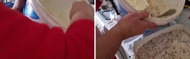 Gospođo, u čemu to držite rusku salatu??? Neverovatan snimak kruži mrežama, da li je ovo realno