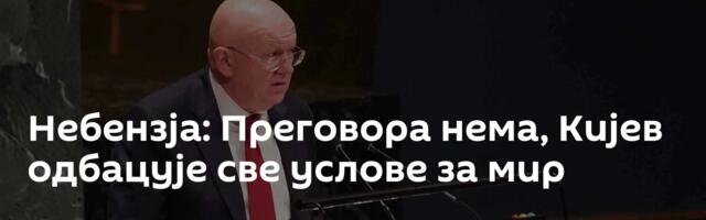 Небензја: Преговора нема, Кијев одбацује све услове за мир