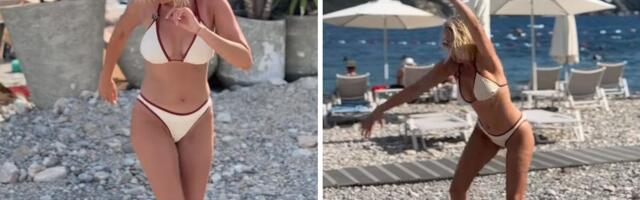 Skinula se Anđelka Prpić, pa na punoj plaži zaigrala kolo: Svi gledali šta glumica radi
