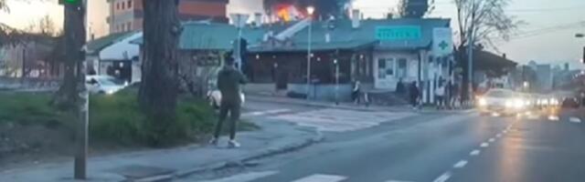 Buknuo požar u kafani u Braće Jerković (VIDEO)