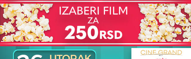 Bioskop manija 26. avgusta u bioskopima „Cine Grand Delta Planet“ i „Vilin Grad“
