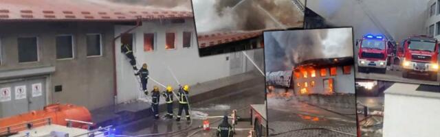 Odjekuju i eksplozije: Snimci požara u Novom Pazaru lede krv u žilama (VIDEO)