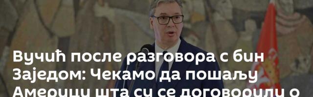 Вучић после разговора с бин Заједом: Чекамо да пошаљу Америци шта су се договорили о НИС-у, али знам
